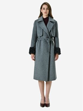 Rinascimento Rinascimento Płaszcz Cappotto donna Szary Regular Fit