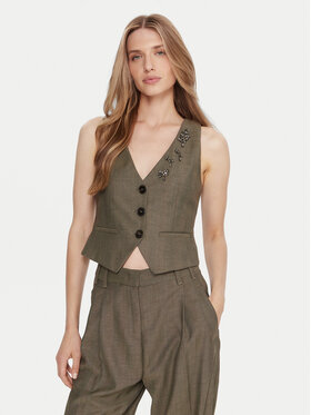 Marella Marella Kostiuminė liemenė Cantico 2523156031 Chaki Slim Fit