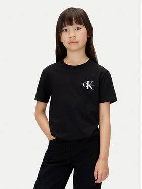 Calvin Klein Jeans Calvin Klein Jeans Póló Chest Monologo IU0IU00719 Fekete Regular Fit