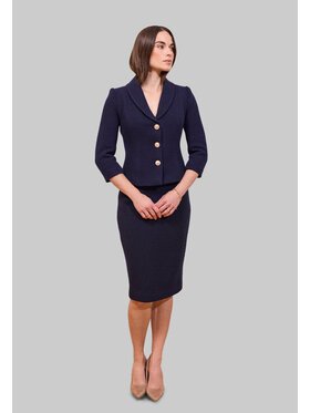 Kasia Zapała Kasia Zapała Spódnica ołówkowa Monica Granatowy Slim Fit