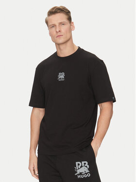 HUGO HUGO Футболка Deckies_RB 50542766 Чорний Regular Fit