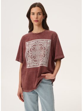 LEBRAND LEBRAND T-Shirt Danny Brązowy Regular Fit