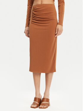 ViCOLO ViCOLO Midi szoknya UD0010 Barna Regular Fit
