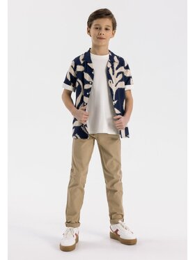 minoti minoti Spodnie materiałowe 23pant47 Beżowy Regular Fit