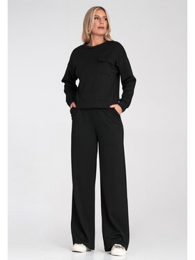 FIGL FIGL Mikina M1202 Černá Regular Fit
