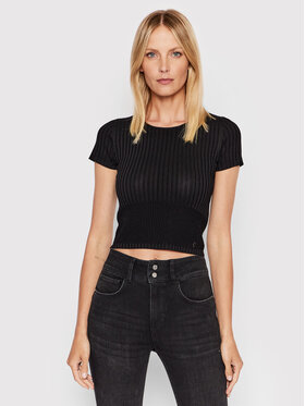 Guess Guess Bluzka W2YR42 Z2U00 Czarny Slim Fit