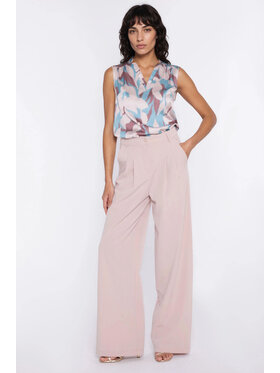 NIFE NIFE Kalhoty z materiálu SD138 Béžová Modern Relaxed Fit