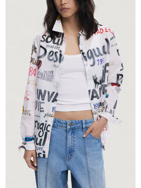 Desigual Desigual Μπλουζάκι CAM_SOUL Λευκό Casual Fit