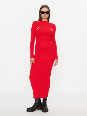 Hugo Hugo Trikotažinė suknelė Sirgin 50493747 Raudona Slim Fit