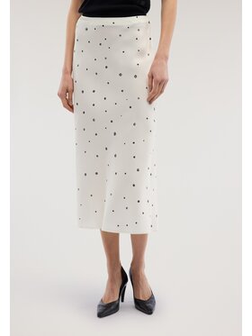 Trussardi Trussardi Spódnica midi 1190A100681N0PA Biały Flared Fit