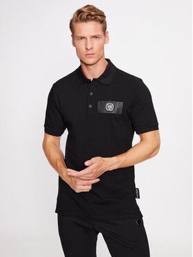 Plein Sport Plein Sport Polo marškinėliai Polo Shirt Ss AACC MTK6527 STE003N Juoda Regular Fit