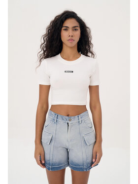 Misaga Misaga Top SIGNATURE TOP Biały Slim Fit