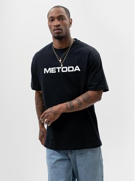 Metoda Sport Metoda Sport T-Shirt Koszulka Z Krótkim Rękawem Oversize Czarna Metoda Sport Name L Czarny Oversize