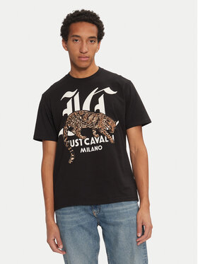 Just Cavalli Just Cavalli Tricou 77OAHA02 Negru Regular Fit