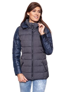 Tom Tailor Tom Tailor Kurtka damska MATERIAL MIX JACKET Niebieski Regular Fit