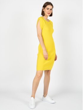 Silvian Heach Silvian Heach Každodenní šaty GPP23163VE Žlutá Slim Fit