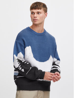 Solid Solid Sweter 21108047 Niebieski Regular Fit