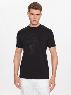 KARL LAGERFELD KARL LAGERFELD Tričko 755402 533221 Čierna Regular Fit