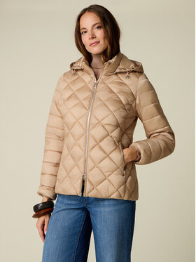 Oltre Oltre Kurtka puchowa F047R001550N002 Kremowy Regular Fit