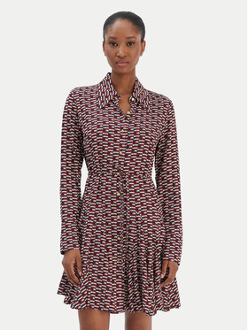 Tommy Hilfiger Tommy Hilfiger Košeľové šaty WW0WW48629 Bordová Regular Fit