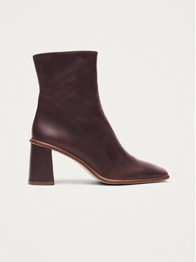 ALOHAS ALOHAS Botki West Cape Wine Burgundy Leather Ankle Boots Bordowy