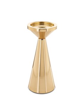 MIAhome MIAhome Świecznik metalowy złoty 24x10x10 cm Oro Złoty