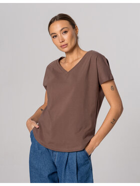 Fraternity Fraternity T-Shirt TESS Brązowy Relaxed Fit