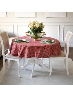 Roseberry Home Roseberry Home Obrus Red Tartan Czerwony