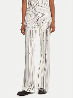 Desigual Desigual Pantaloni di tessuto Chiara 25WWPK02 Écru Flare Fit