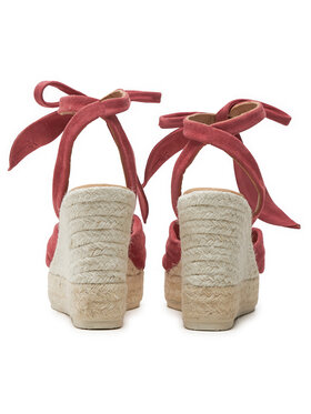 Manebi Espadrile Hamptons Wedge Espadrilles With Knot W 1.5 WS Tamnocrvena