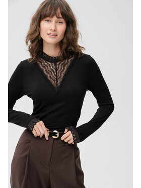 blue shadow blue shadow Bluzka Ana Czarny Regular Fit