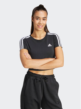 adidas adidas T-Shirt Essentials 3-Stripes IR6111 Czarny Slim Fit