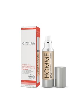 skinChemists skinChemists Męski krem nawilżający z filtrem SPF30 w odcieniu lekkim, 50 ml Krem do twarzy