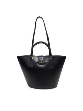 Tommy Hilfiger Tommy Hilfiger Borsetta Heritage Leather Tote AW0AW17209 Nero
