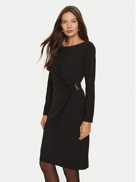 DKNY DKNY Koktejlové šaty DD4H1242 Černá Slim Fit