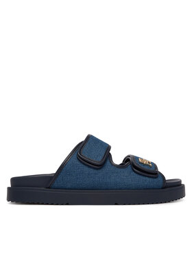 Tommy Hilfiger Tommy Hilfiger Šľapky Double Strap Denim Sandal FW0FW09123 Modrá