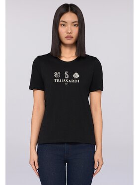 Trussardi Trussardi T-Shirt G1166000198N033 Czarny Regular Fit