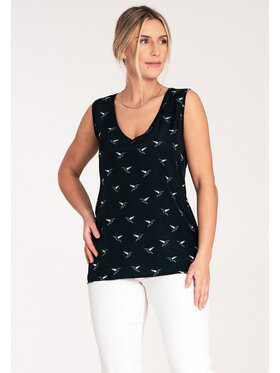 FIGL FIGL Bluzka M1076 Granatowy Regular Fit