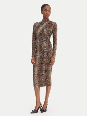 Bardot Bardot Kokteilinė suknelė Aliyah 56305DB4 Ruda Slim Fit