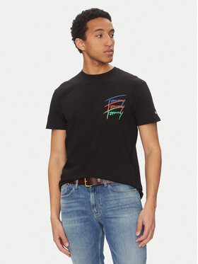 Tommy Jeans Tommy Jeans T-Shirt Twisted Signature DM0DM20771 Czarny Regular Fit