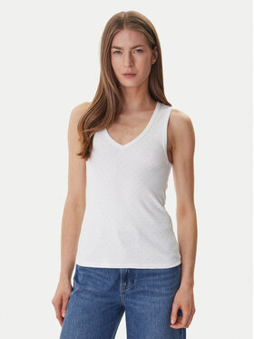 DKNY DKNY Top DJ6T1730 Biela Slim Fit