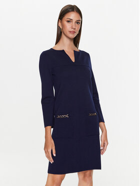 Luisa Spagnoli Luisa Spagnoli Pletena obleka Monologo 57823 Mornarsko modra Regular Fit