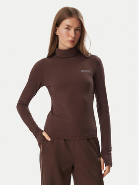 Guess Guess Блузка V6BP11 K6907 Темно-коричневий Slim Fit