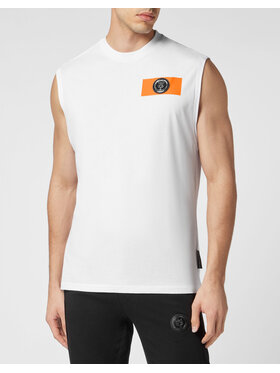 Plein Sport Plein Sport Tank top 8221 Biały Regular Fit