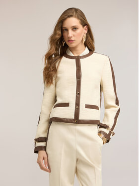 Motivi Motivi Giacca di transizione Q040Q001054N0R2 Crema Regular Fit