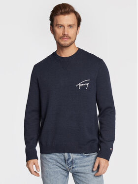 Tommy Jeans Tommy Jeans Sveter Signature DM0DM15062 Tmavomodrá Relaxed Fit