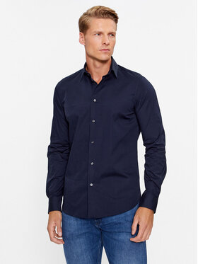 Sisley Sisley Cămașă 5CNX5QL19 Bleumarin Slim Fit