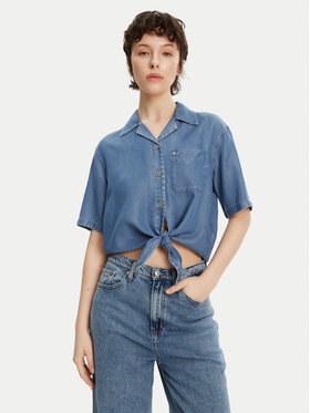 Tommy Jeans Tommy Jeans Cămașă DW0DW20603 Albastru Relaxed Fit