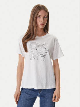 DKNY DKNY Tricou DJ6T1741 Alb Relaxed Fit