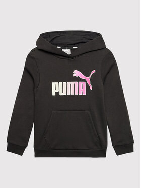 Puma Puma Bluză Essentials+ Bleach Logo 846958 Negru Regular Fit